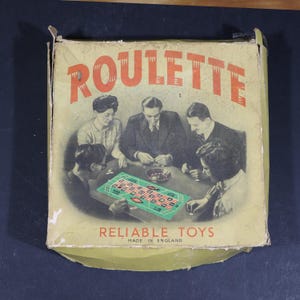 Vintage roulettewiel van Reliable Toys England, jaren 1950
