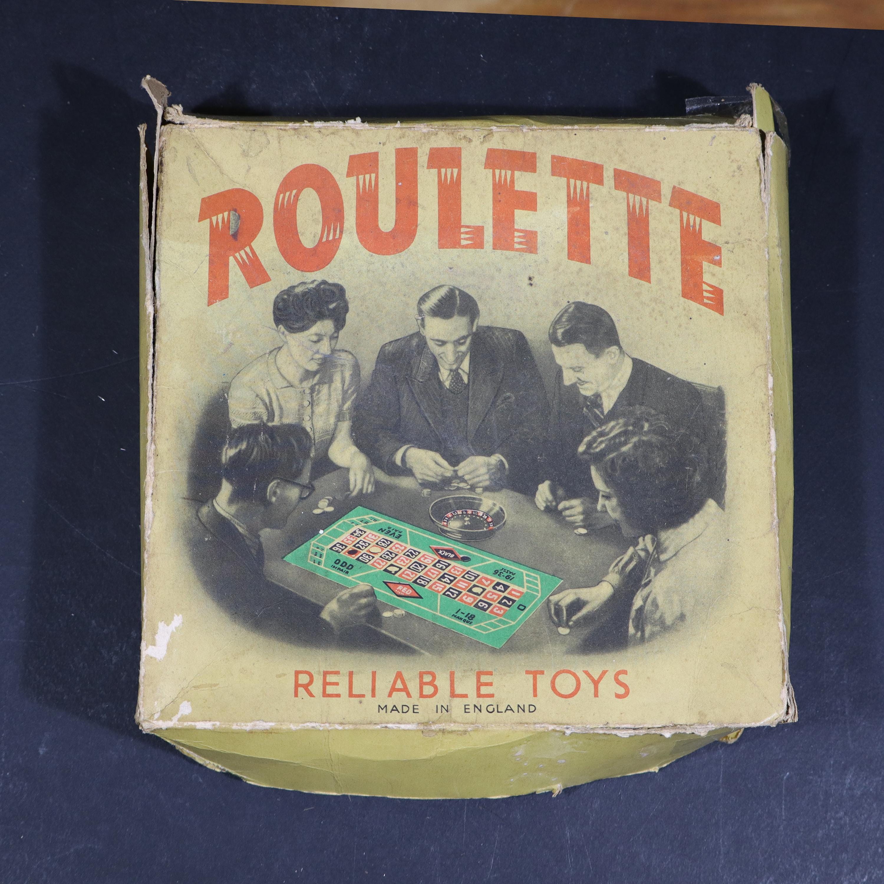 Jouet Ancien Lapin En Tôle Lithographiée – Japon Années 60 – Roulette Mécanique