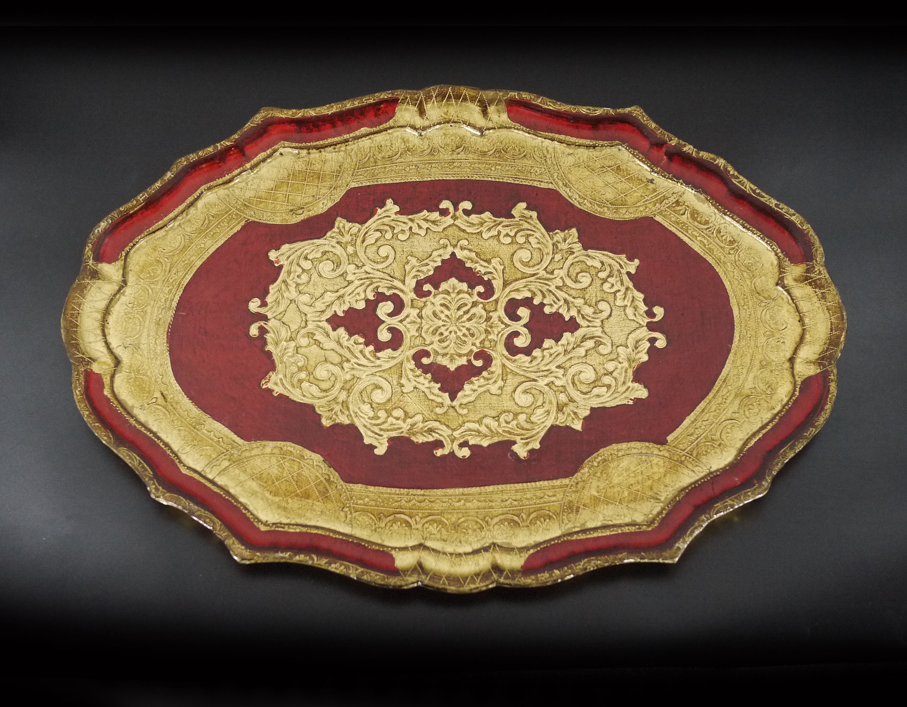 Italian Hand-Painted Florentine Tray