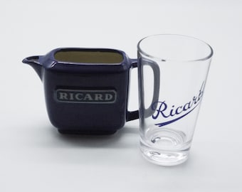Vintage Ricard Mini Pitcher and Shot Glass Set