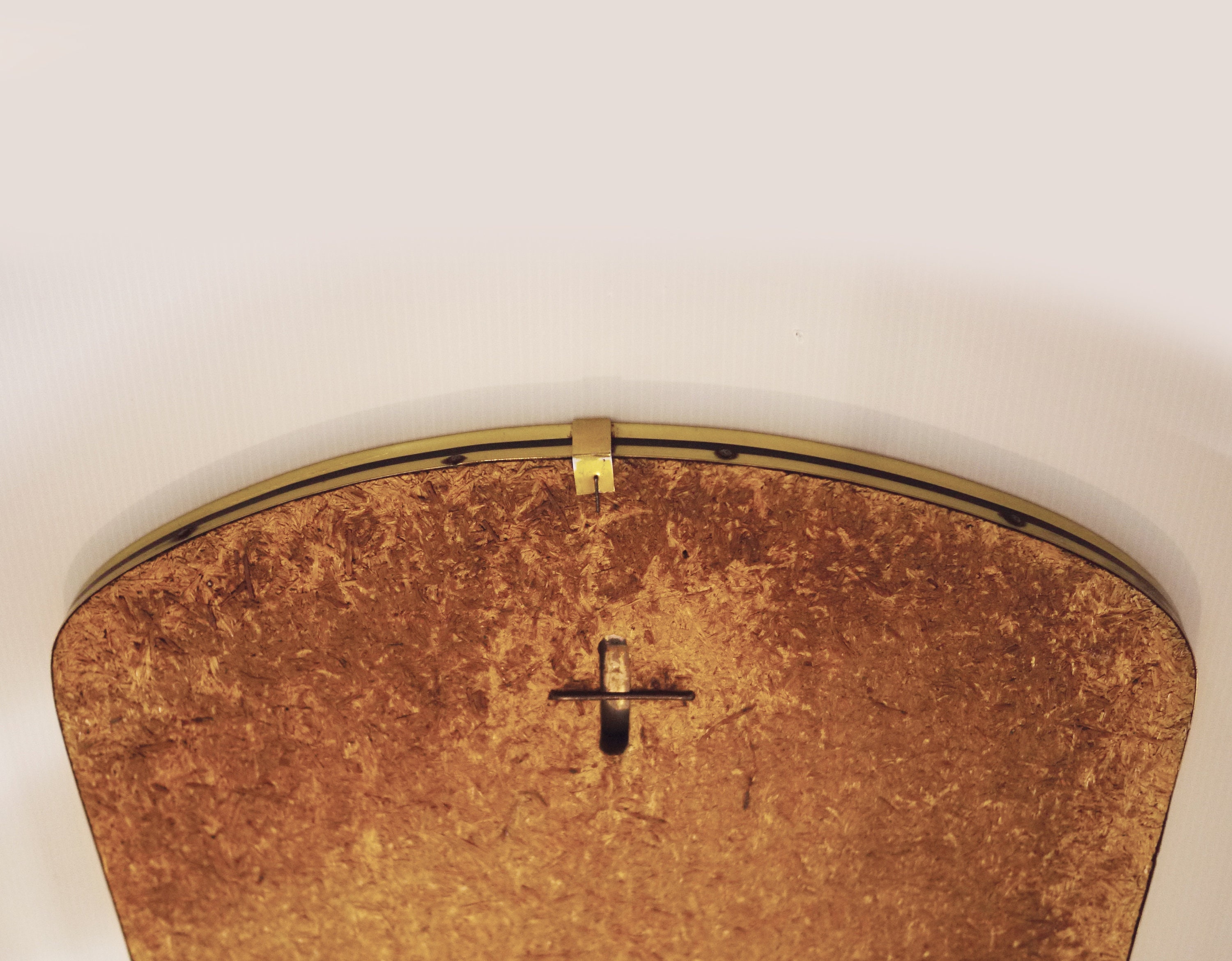 Vintage Asymmetrical Large Mirror Brass Framed