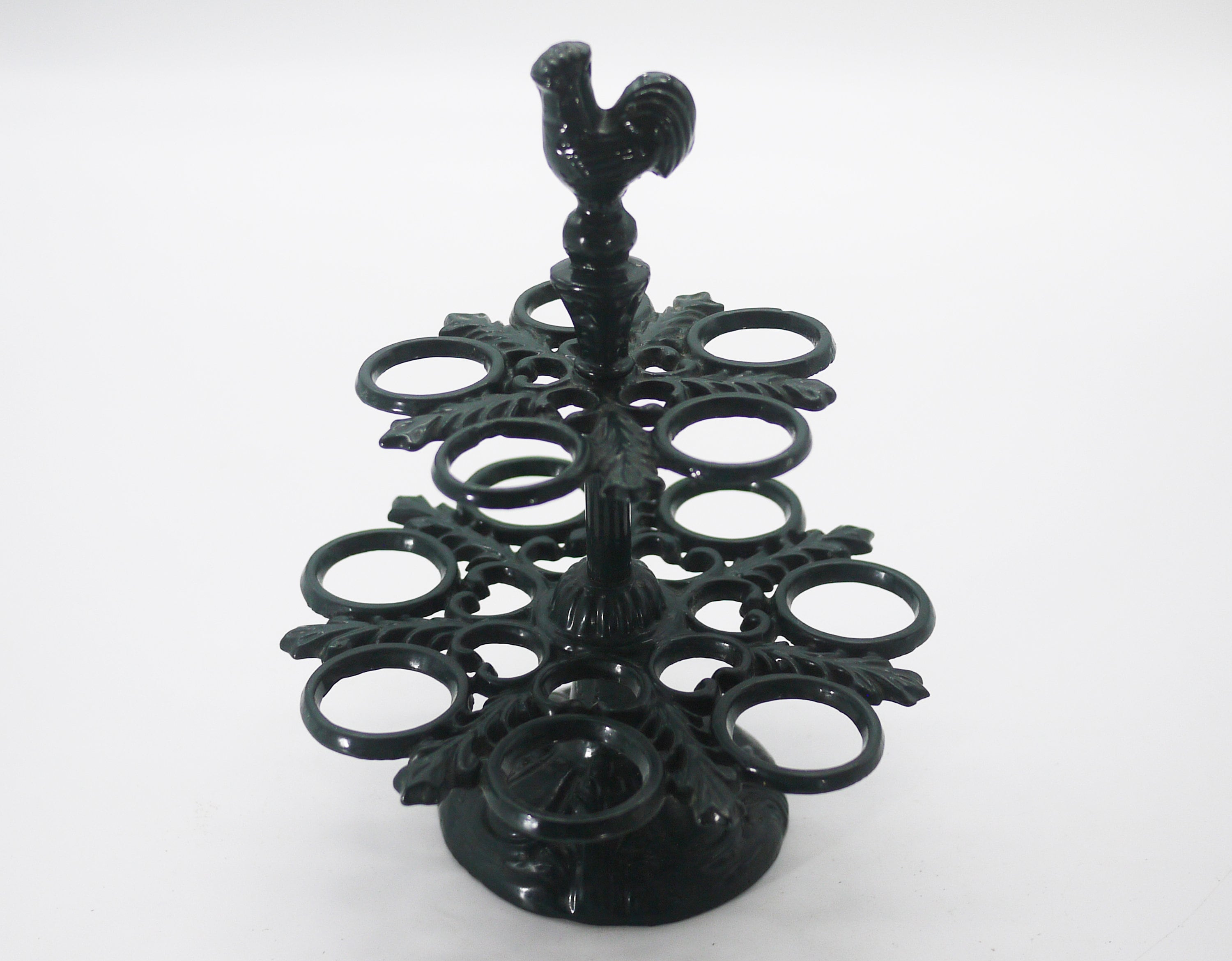 French Enameled Cast Iron Egg Stand