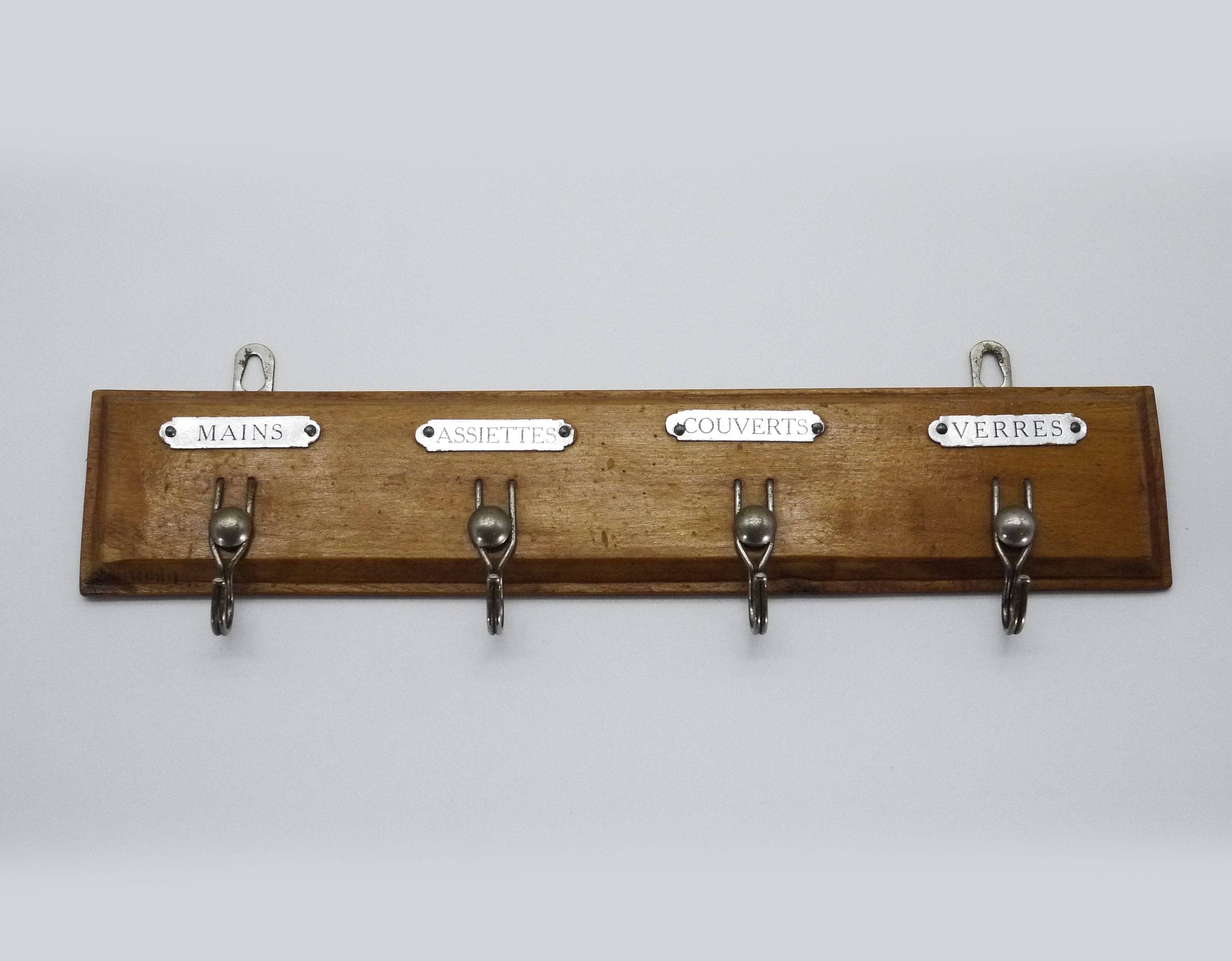 French Tea Towel Holder, Wooden Dish Towel Rack