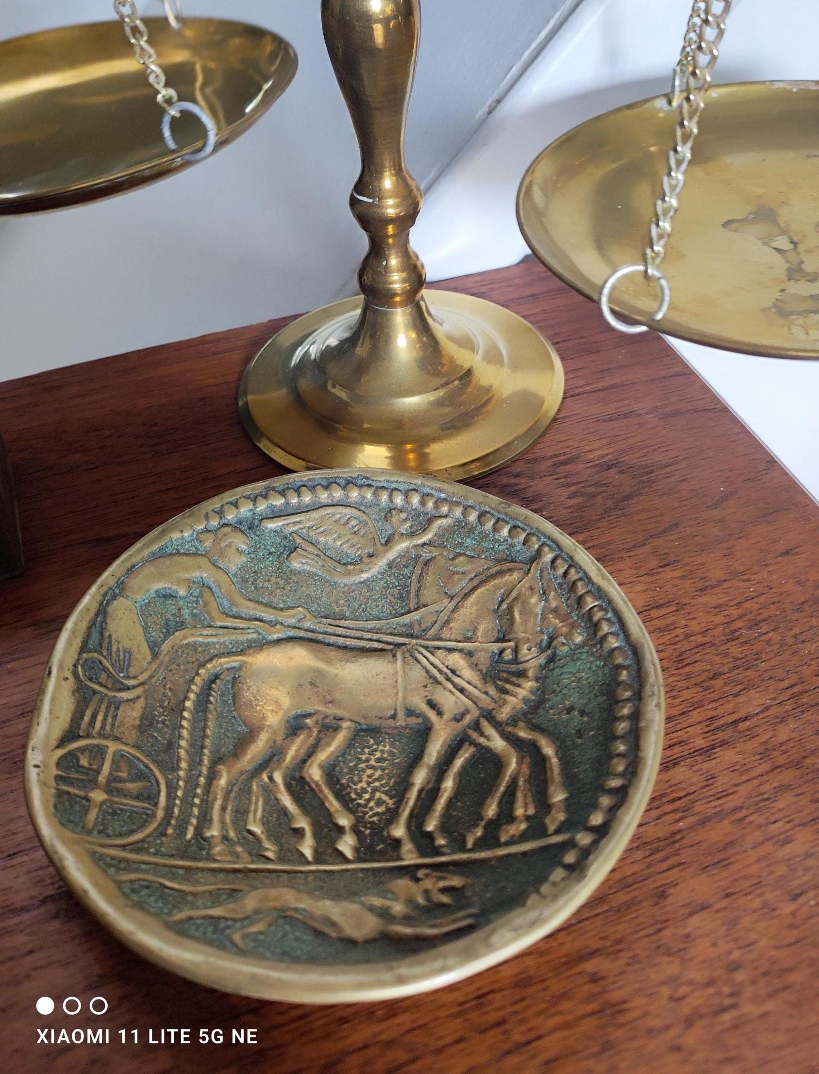 French Bronze Dish Quadrige by Max Le Verrier Verdigris Bronze Trinket Tray Desk Decor