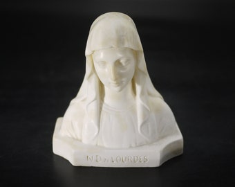 Antique Our Lady of Lourdes Bust Sculpture