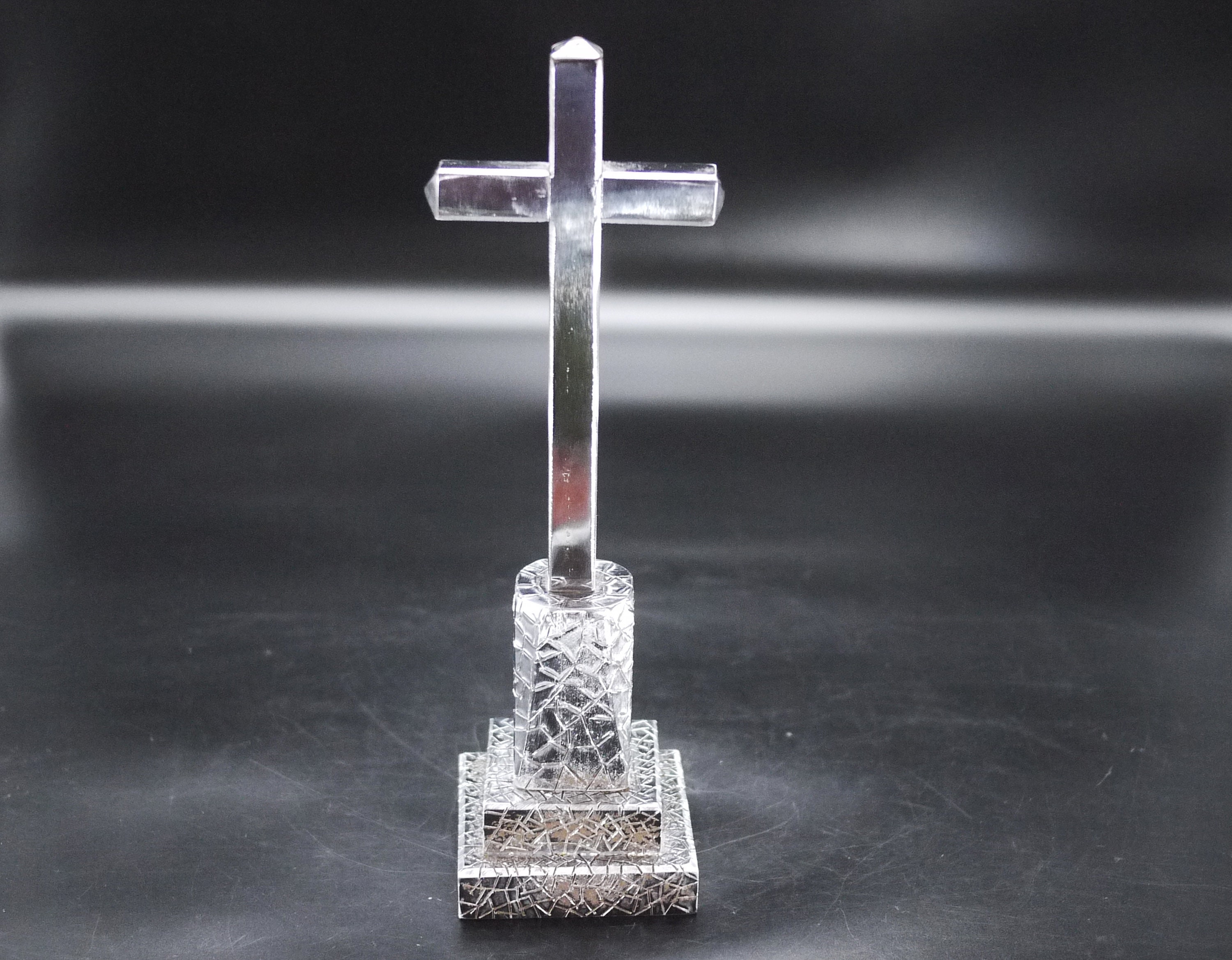 French Modernist Standing Cross Crucifix
