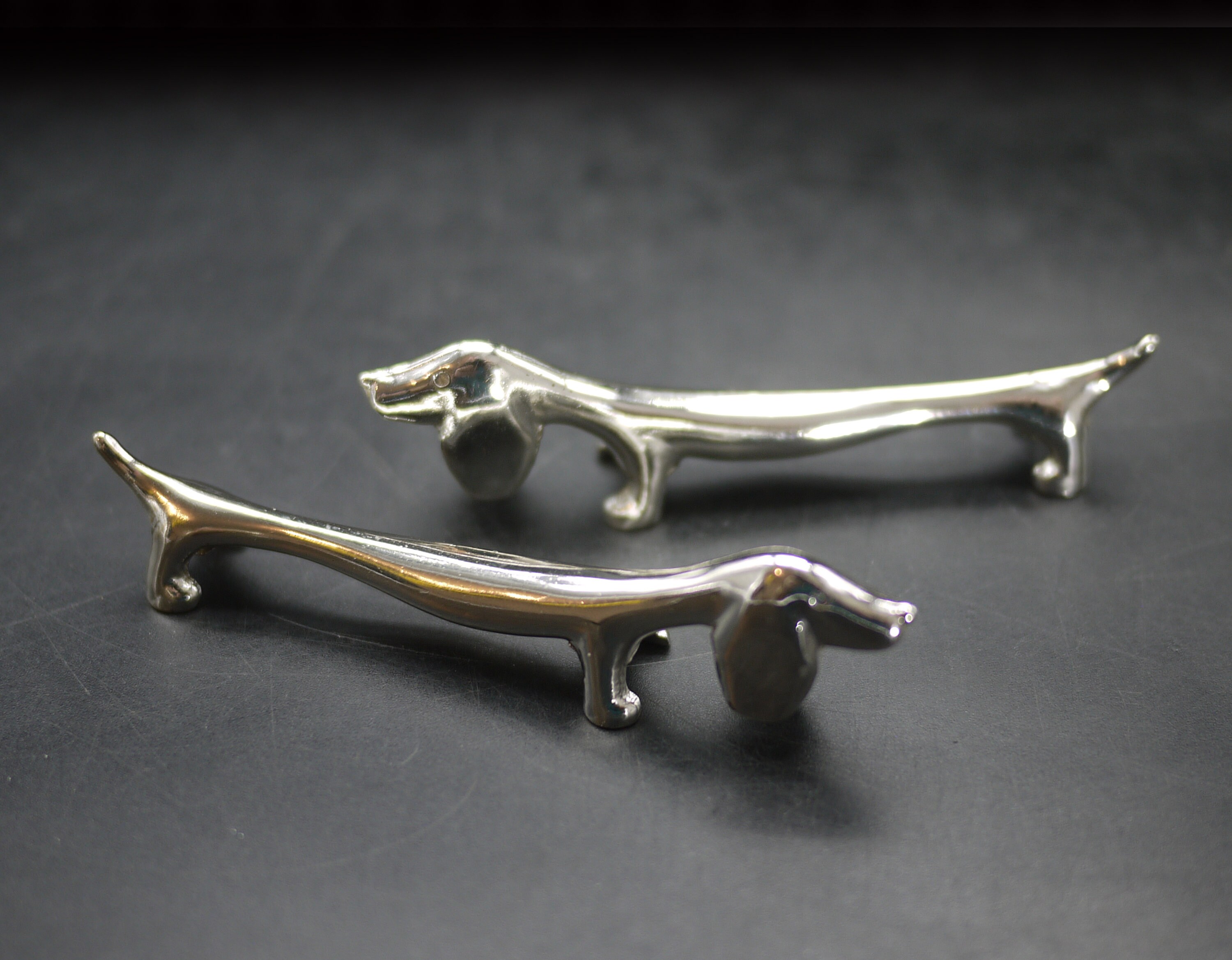 Vintage Silver Plated Cat & Dog Knife Rests S/6