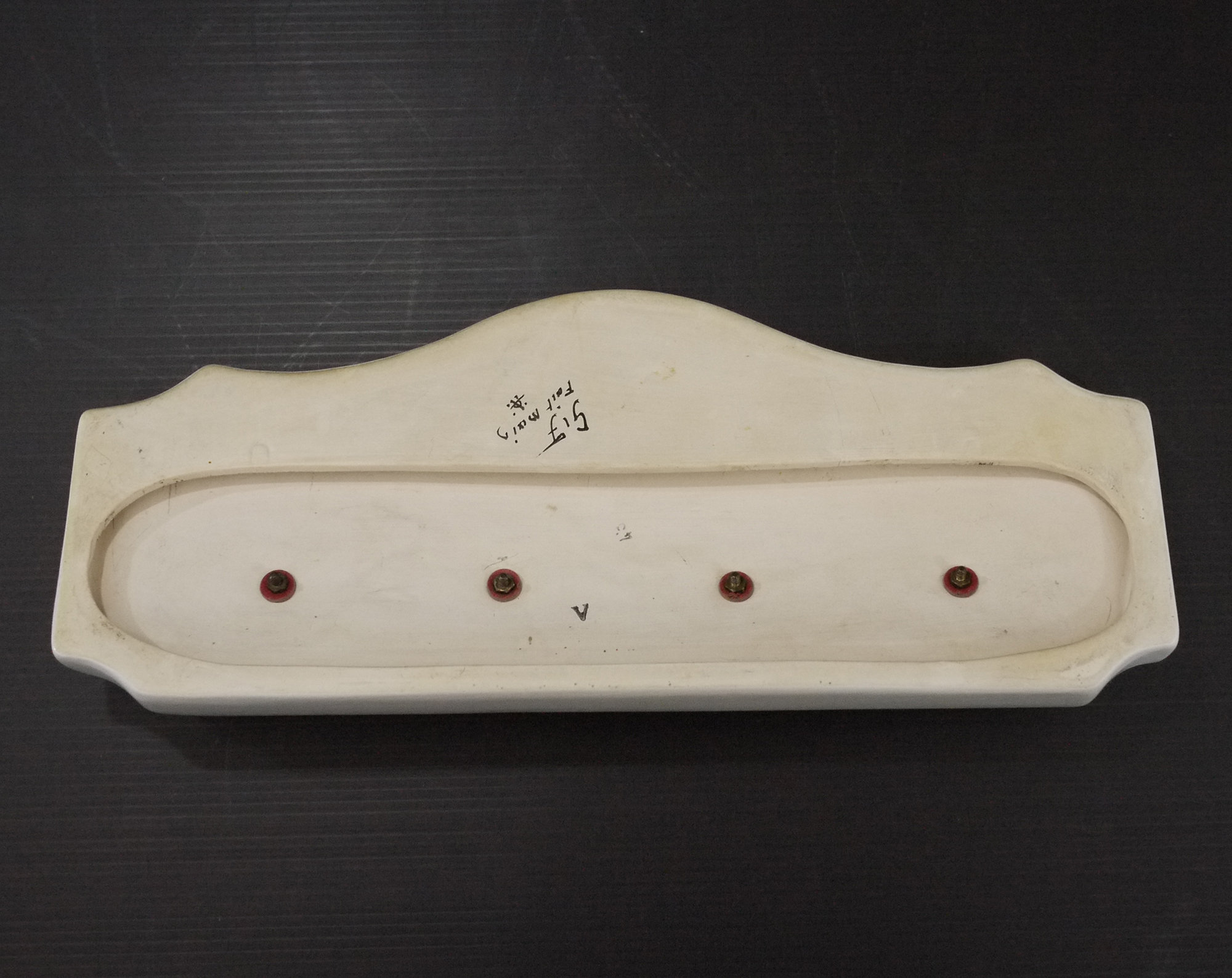 French Ceramic Tea Towel Holder Kitchen Wall Decor