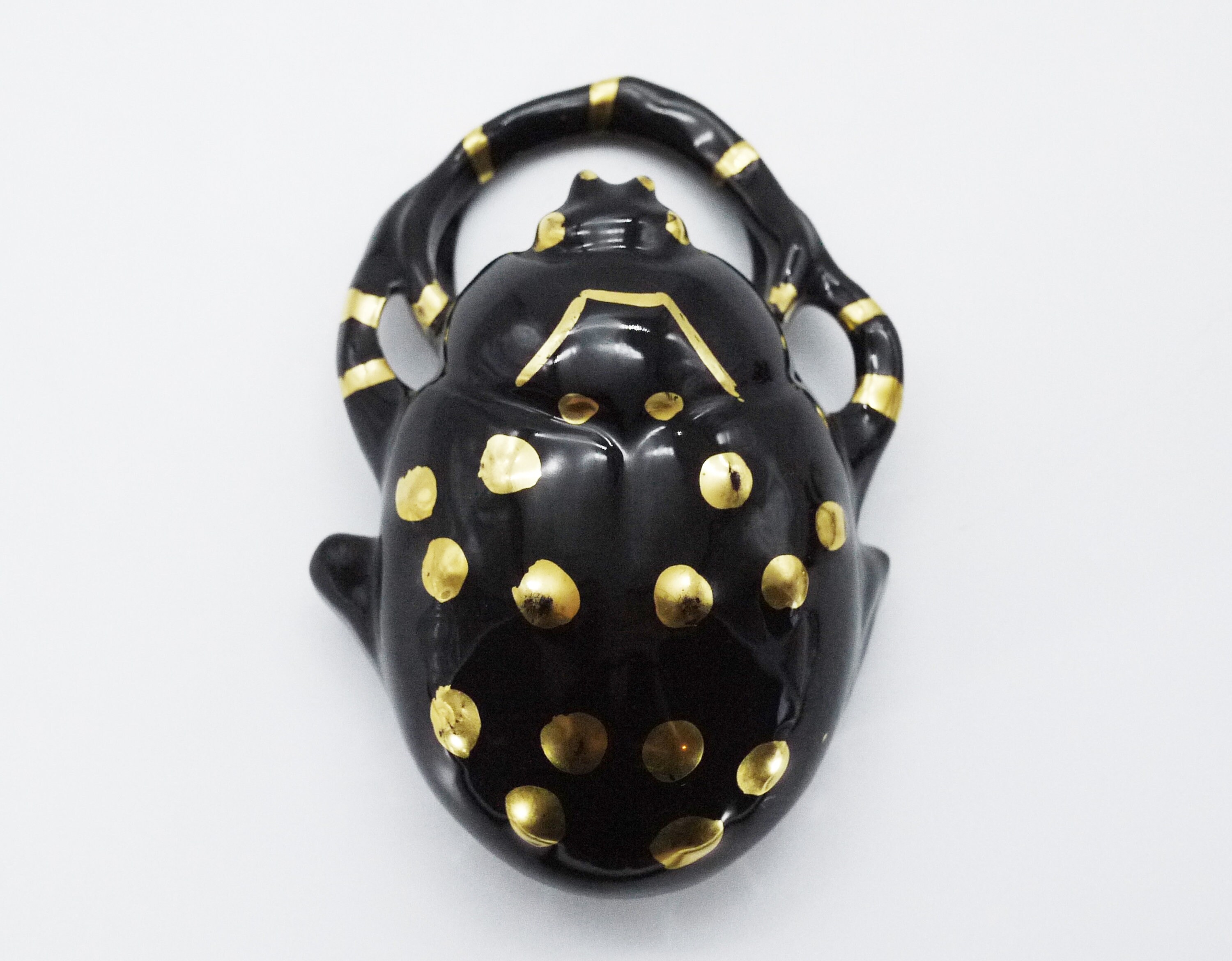 French Majolica Insect Wall Pocket Fives Lille