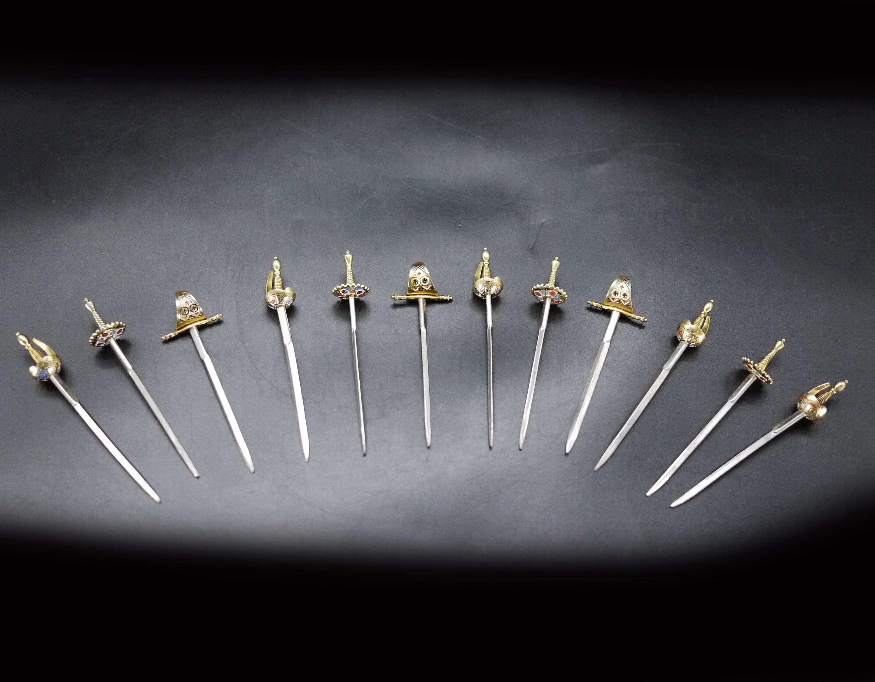 Vintage Brass Sword Cocktail Picks