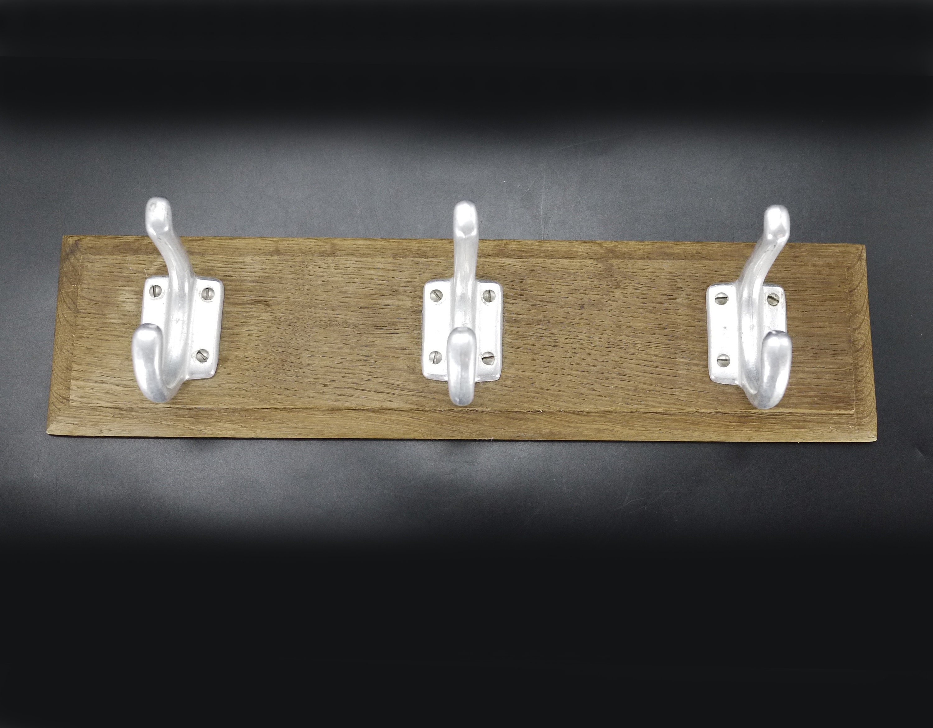 French Wooden Coat Rack With Aluminium Hooks