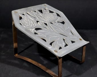 Art Nouveau Hairdresser's Footrest - Antique French Under Desk Footstool