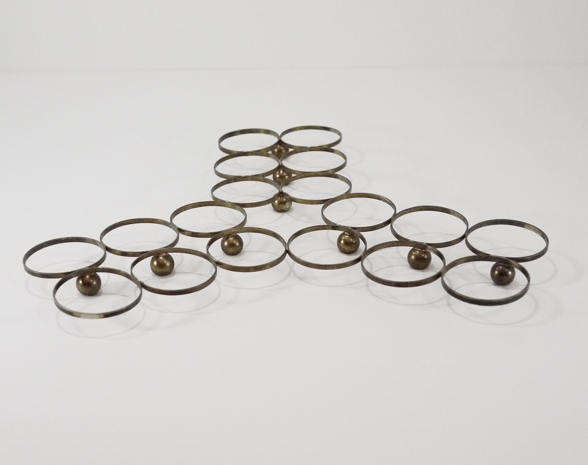 French Modernist Geometric Metal Trivet