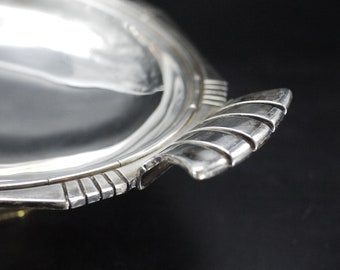 French Art Deco Silver Plated Centerpiece Tray
