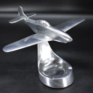 Circa 1940 English Large Polished Aluminum Clad Aviation Travel