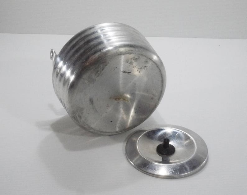 french Aluminium Kettle Vintage Kettle Military Camping