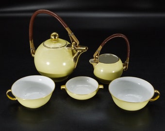 Antique French Bernardaud & Co. Limoges Tea set, 5/p