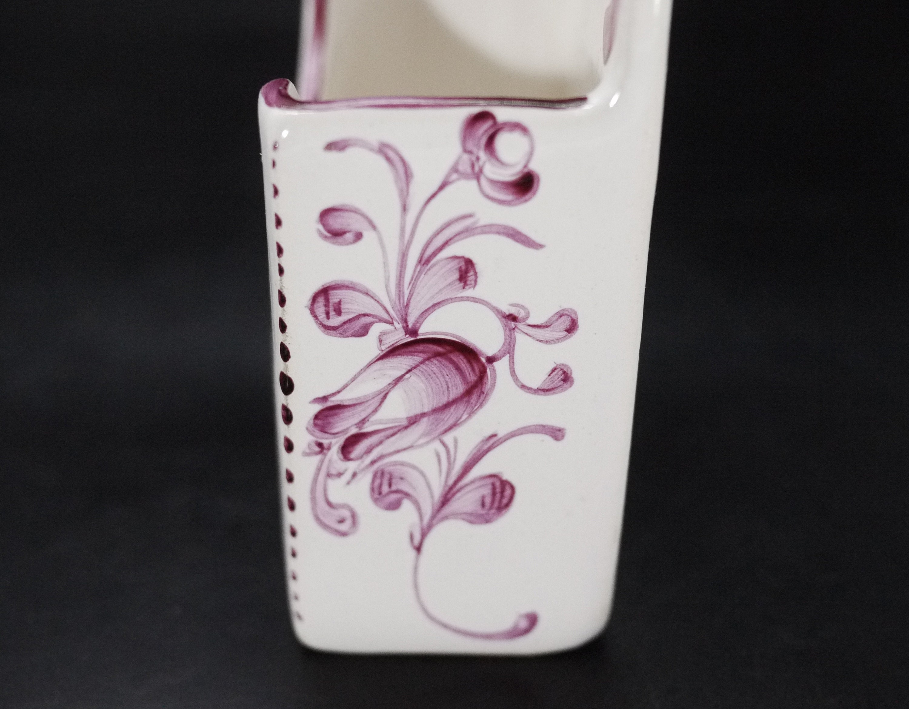 French Vintage Ceramic Match Box Holder