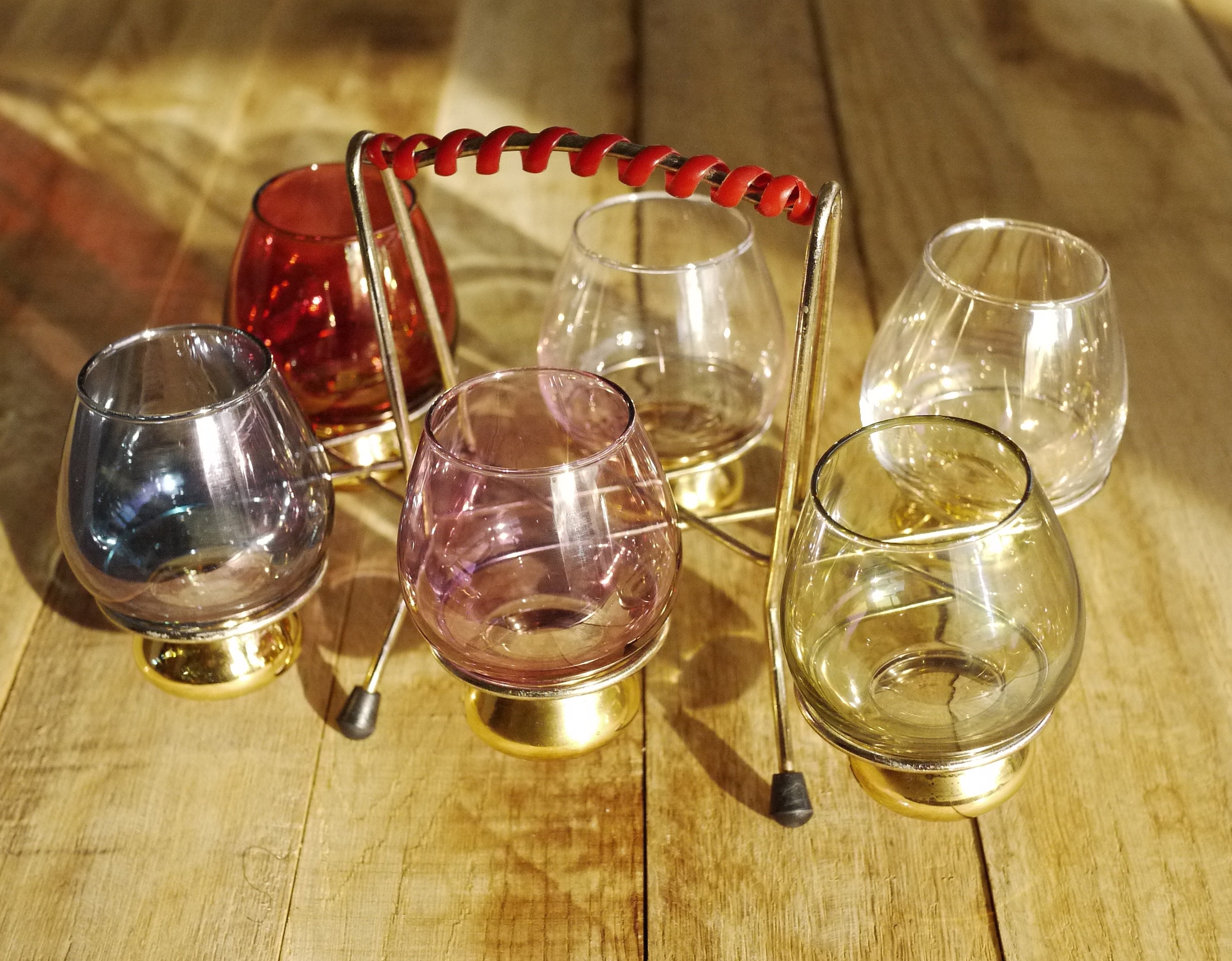French Snifter Glasses with Caddy
