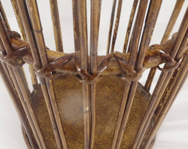 Vintage Large Bamboo Umbrella Stand Etsy