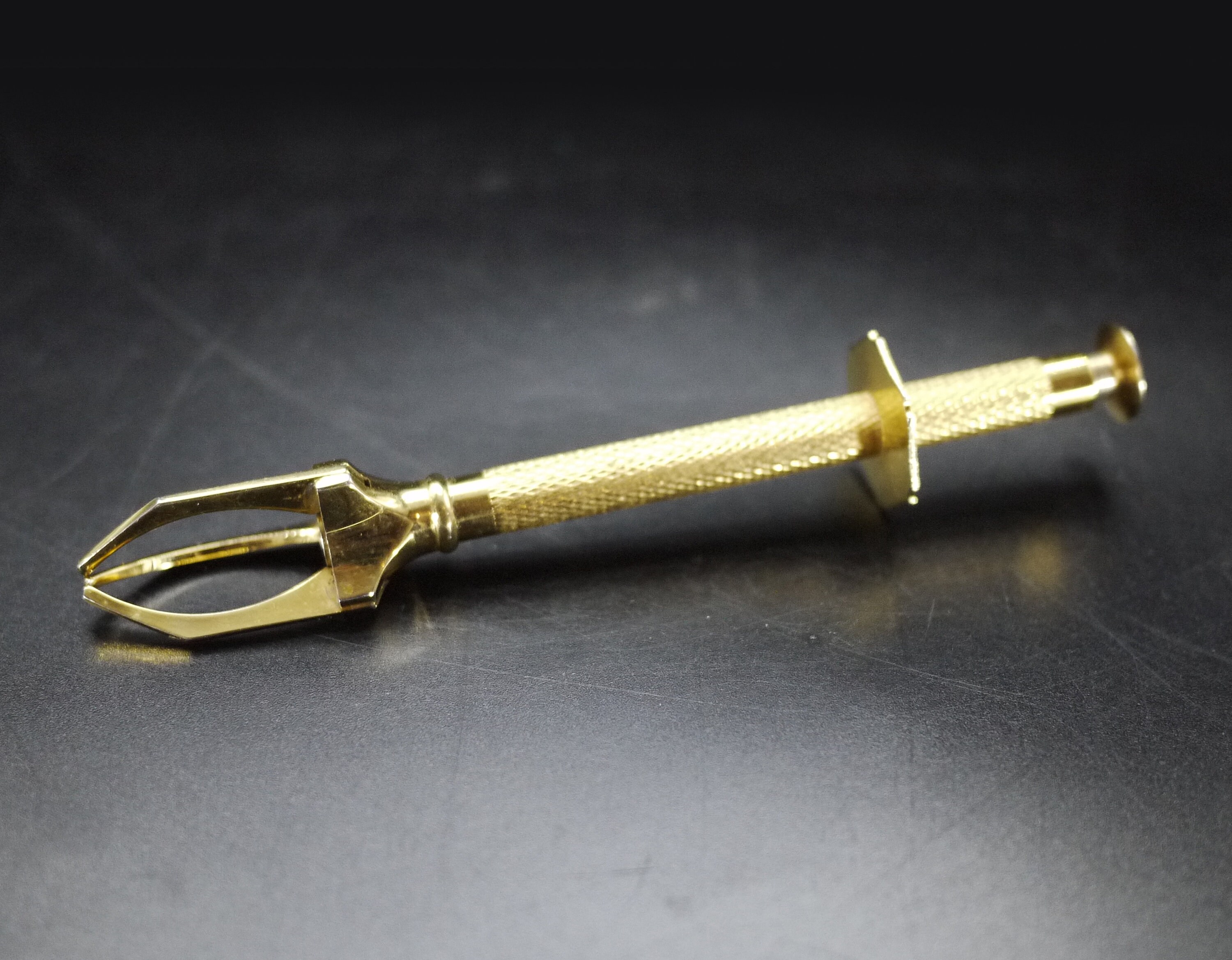 French Mechanical Sugar Tongs Gold Plated Ice Cube Tongs