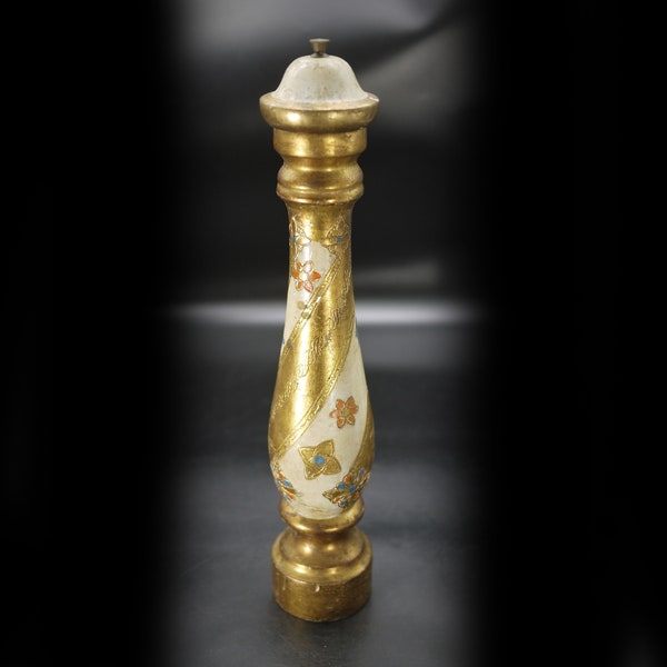 Vintage Wooden Large Florentine Giltwood Pepper Mill