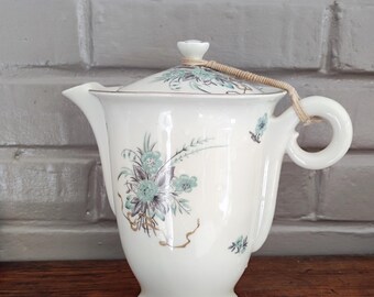 French Art Deco Teapot Limoges Porcelain Coffee Pot Hand Painted Collectible Tea Pot