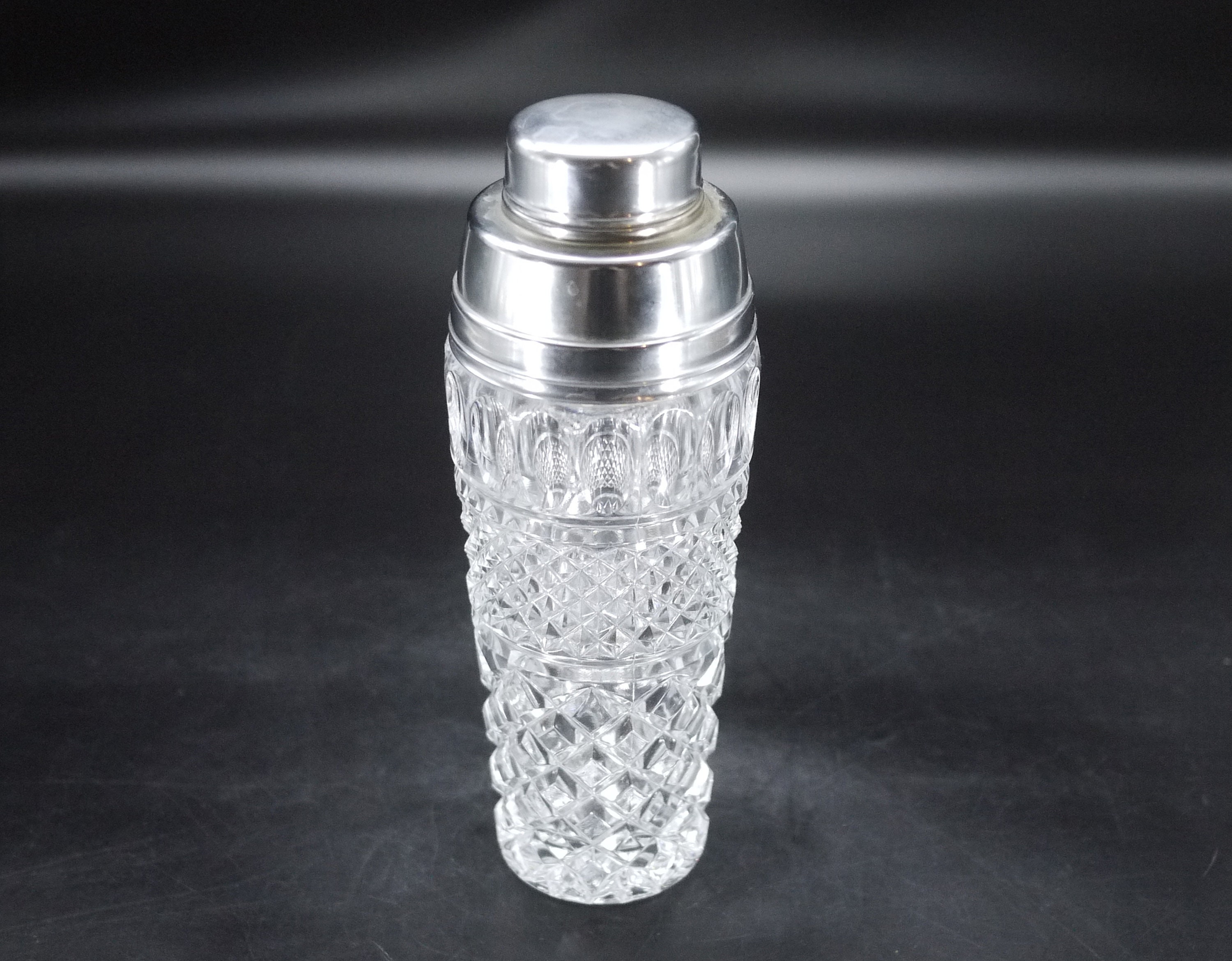 Vintage French Cut Crystal Cocktail Shaker