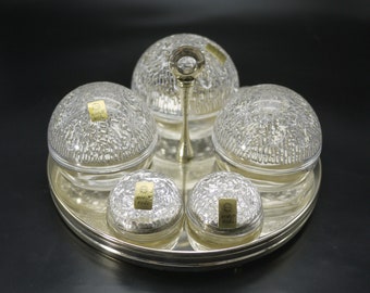 1970s Italian Cruet set by Taddei Sestini for Kristall Krisla