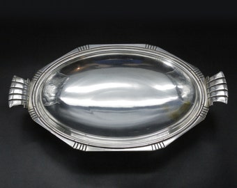 French Art Deco Silver Plated Centerpiece Tray