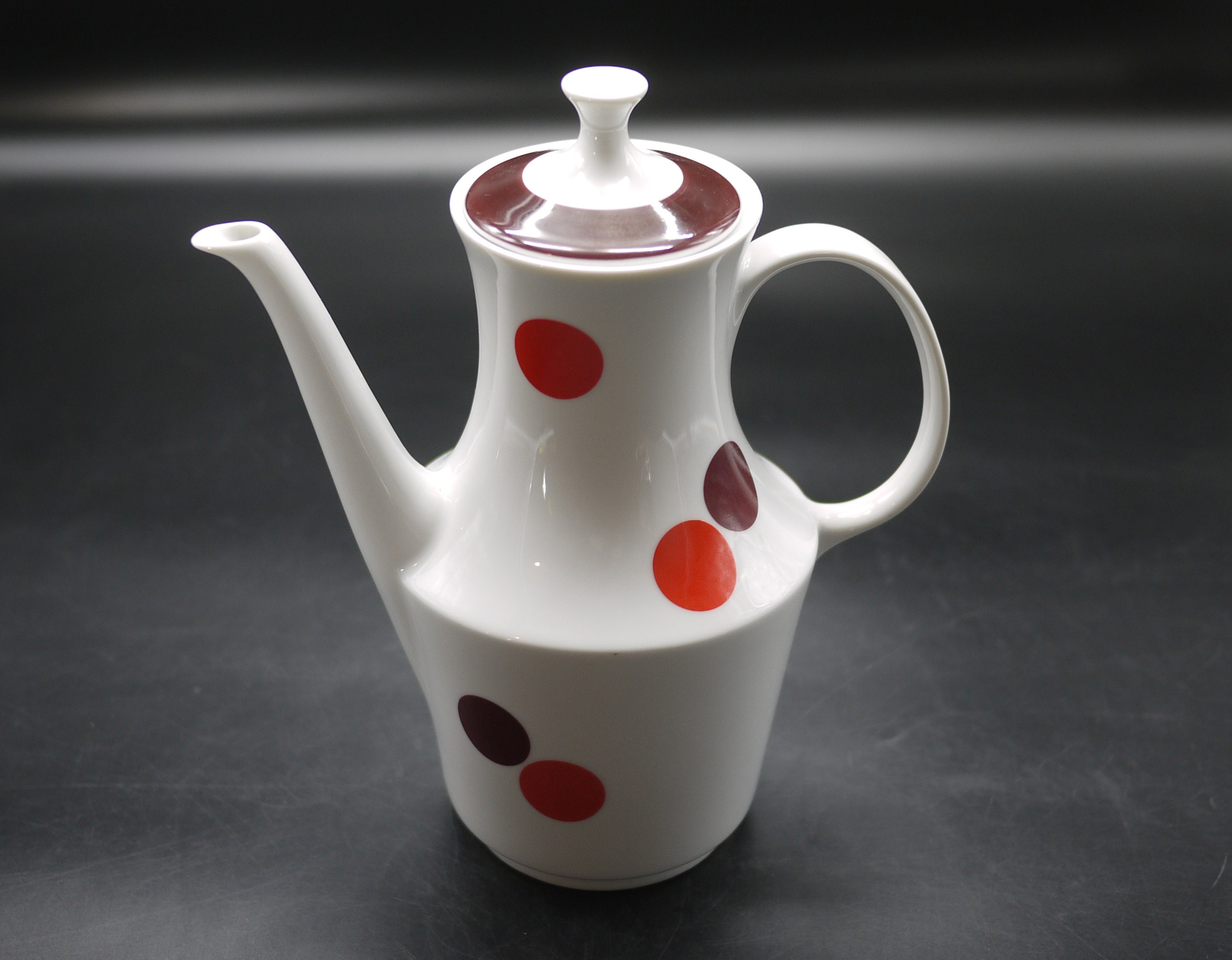 Vintage German Porcelain Polka Dot Coffee Pot