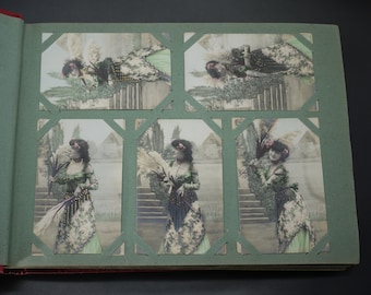 French PostCard Album with Handwritten Postcards - 1900-1920s
