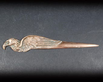 French Art Deco Bronze Eagle Letter Opener Elegant Office Decor
