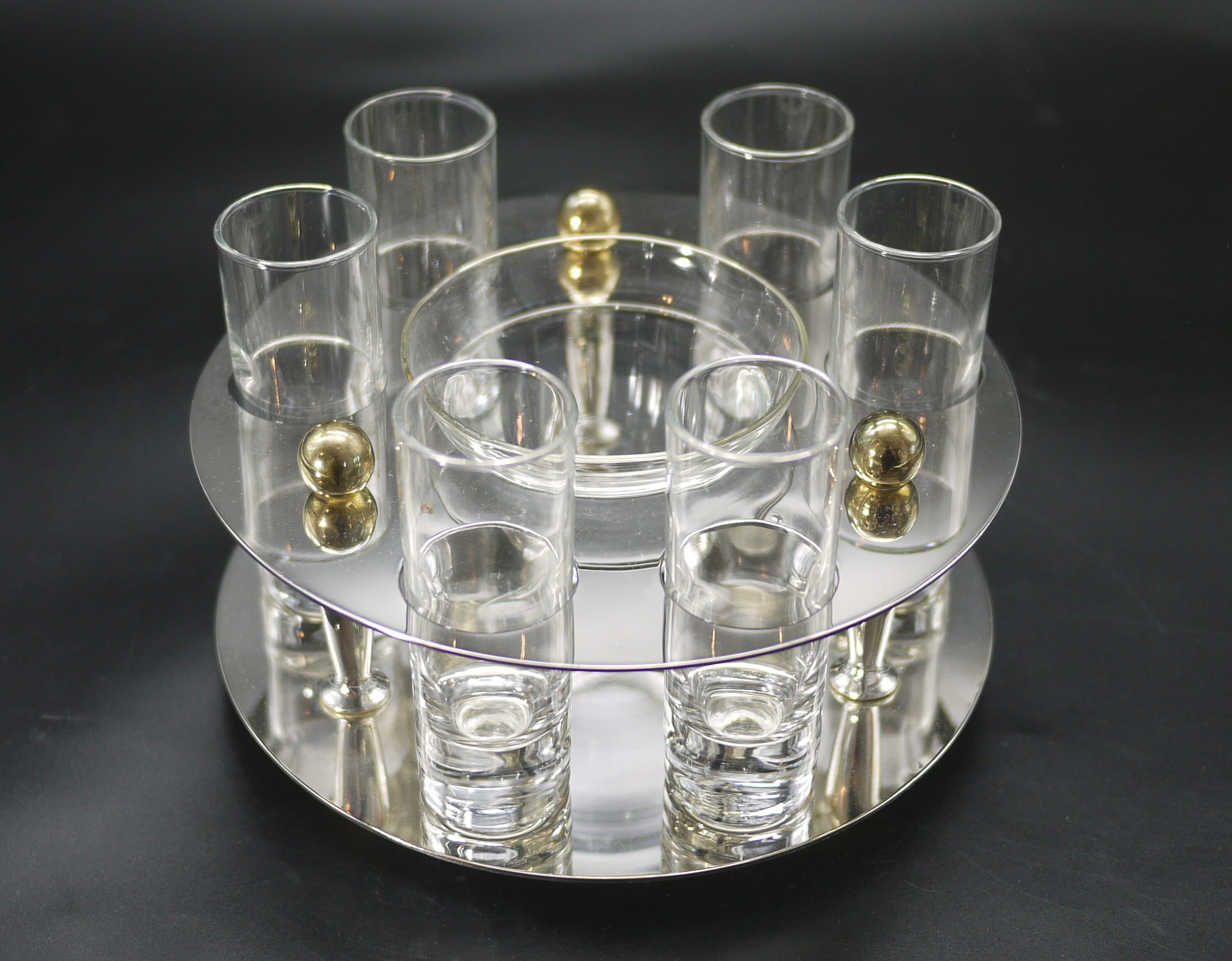 Vodka glasses and caviar set