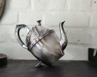 Antique Silver Plated Teapot Simple Yet Perfect Small Collectible Tea Infuser