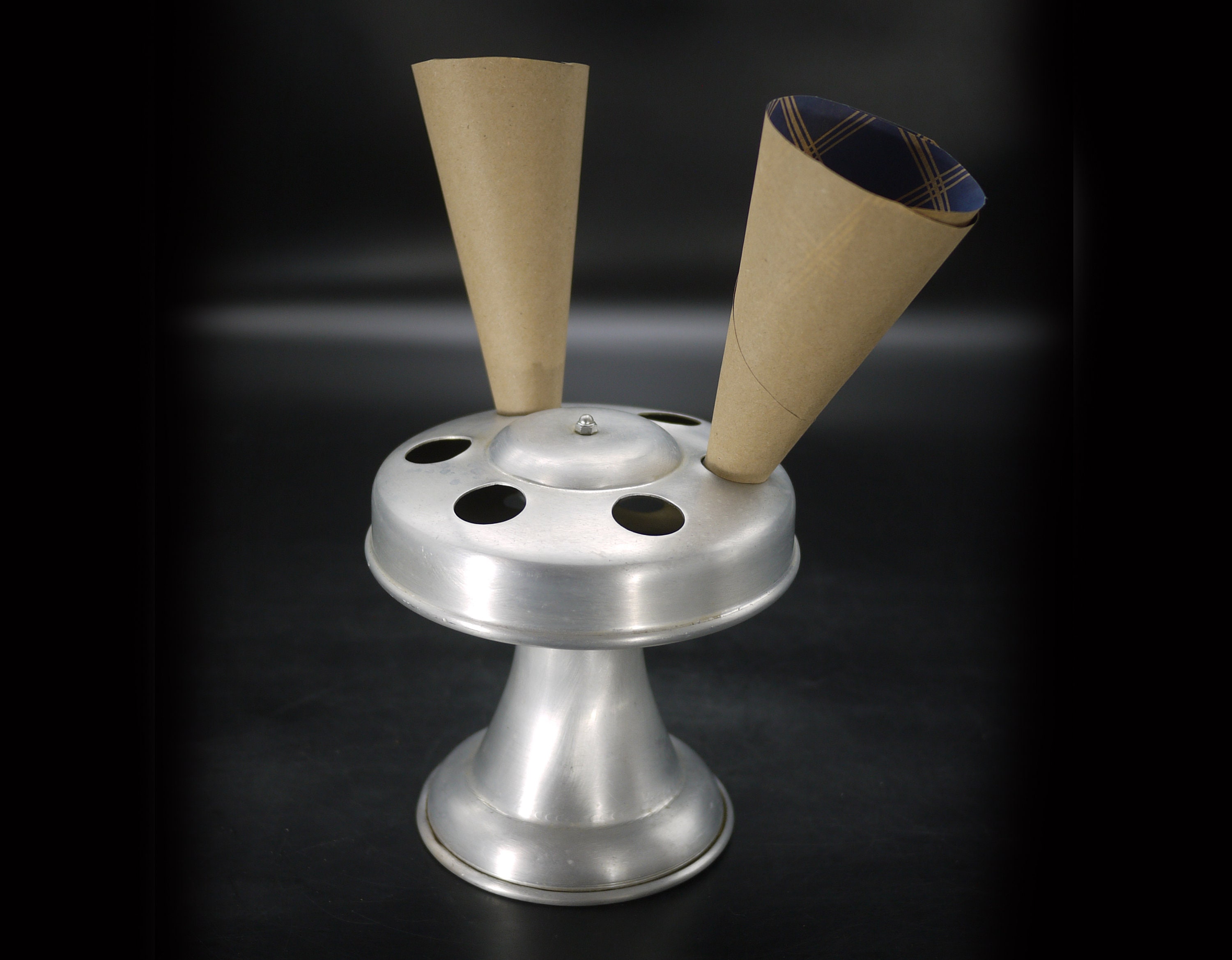 Vintage Aluminum Ice Cream Cone Holder