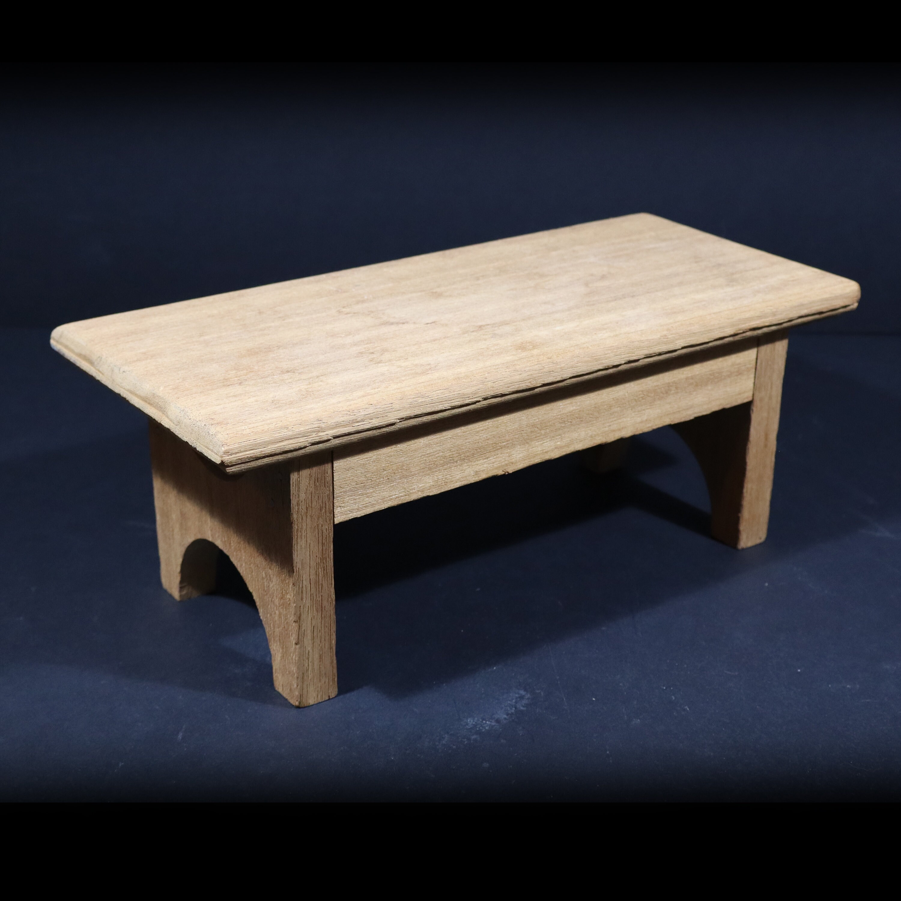 Antique French Milking Stool Rustic Wooden Footstool Farmhouse Kitchen Decor