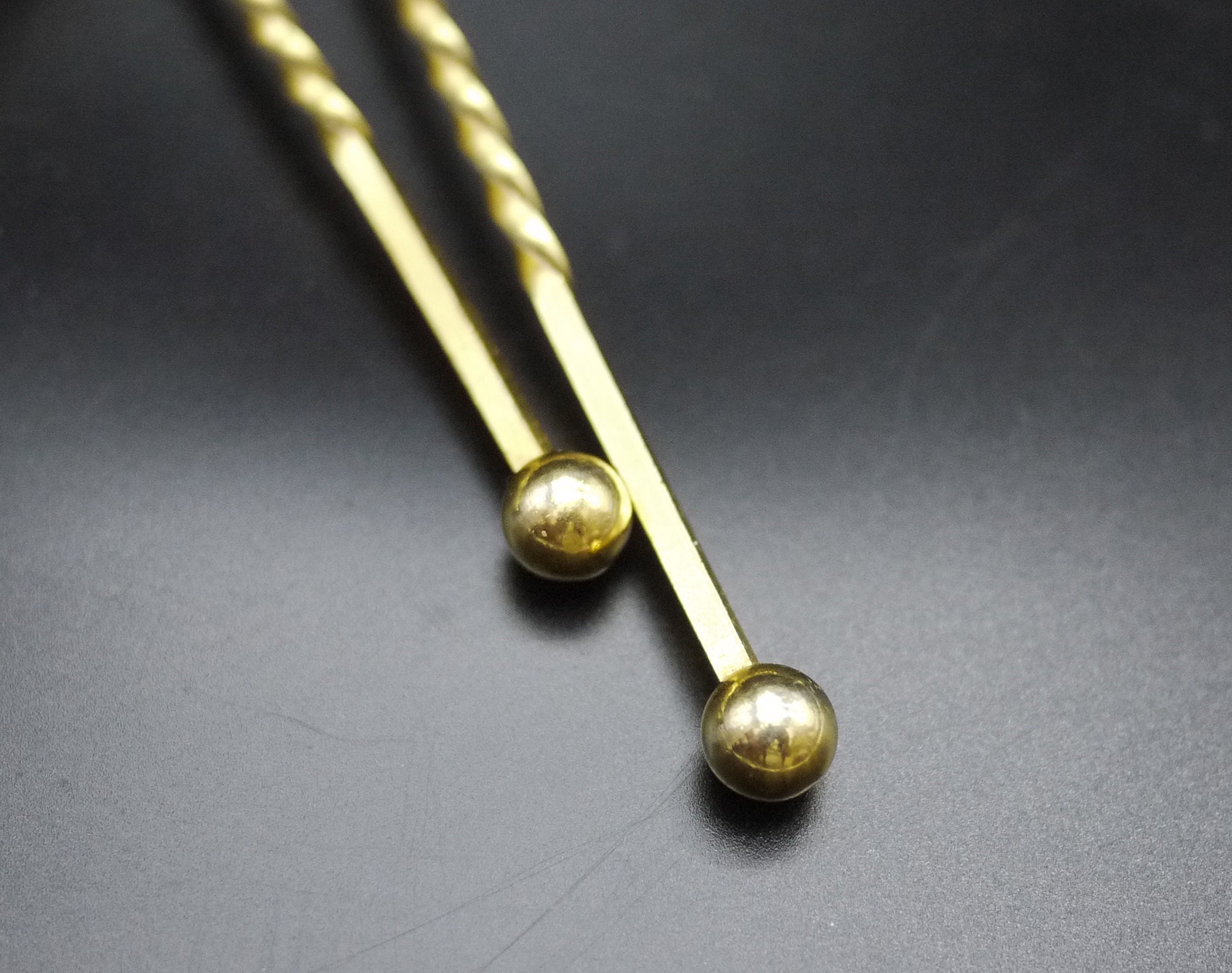 French Gold Cocktail Stirrers Spoons, Set of 5 Swizzle Sticks, Retro