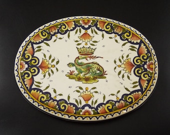 Antique French Ceramic Trivet By The Blois Faiencerie