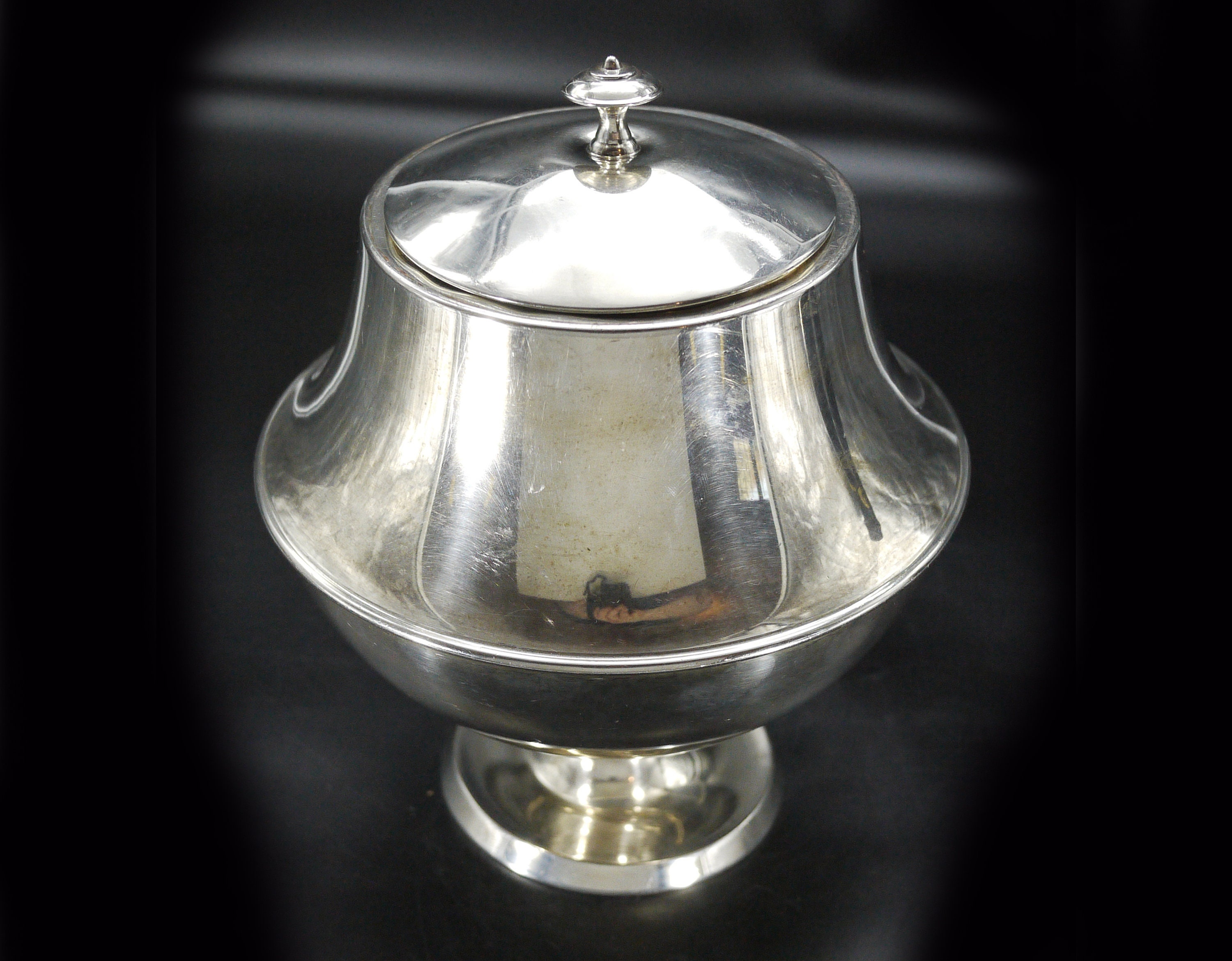 Italian Silver Plated Atomic Wine Cooler With Lid