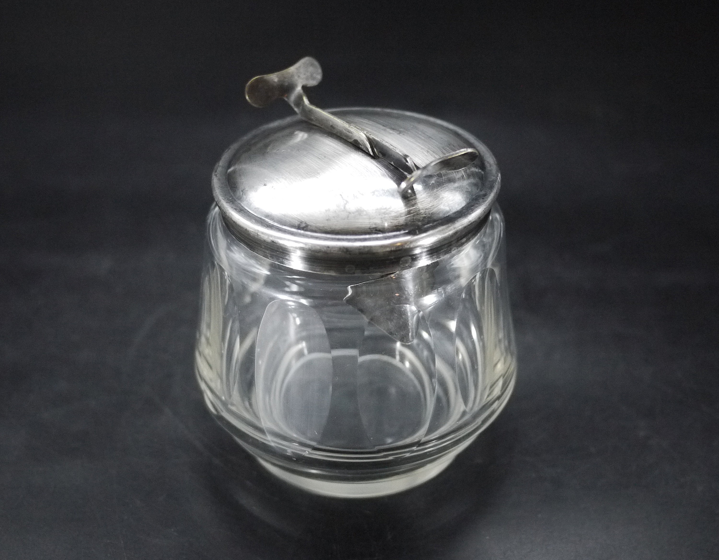 Art Deco French Sugar Bowl with Tongs