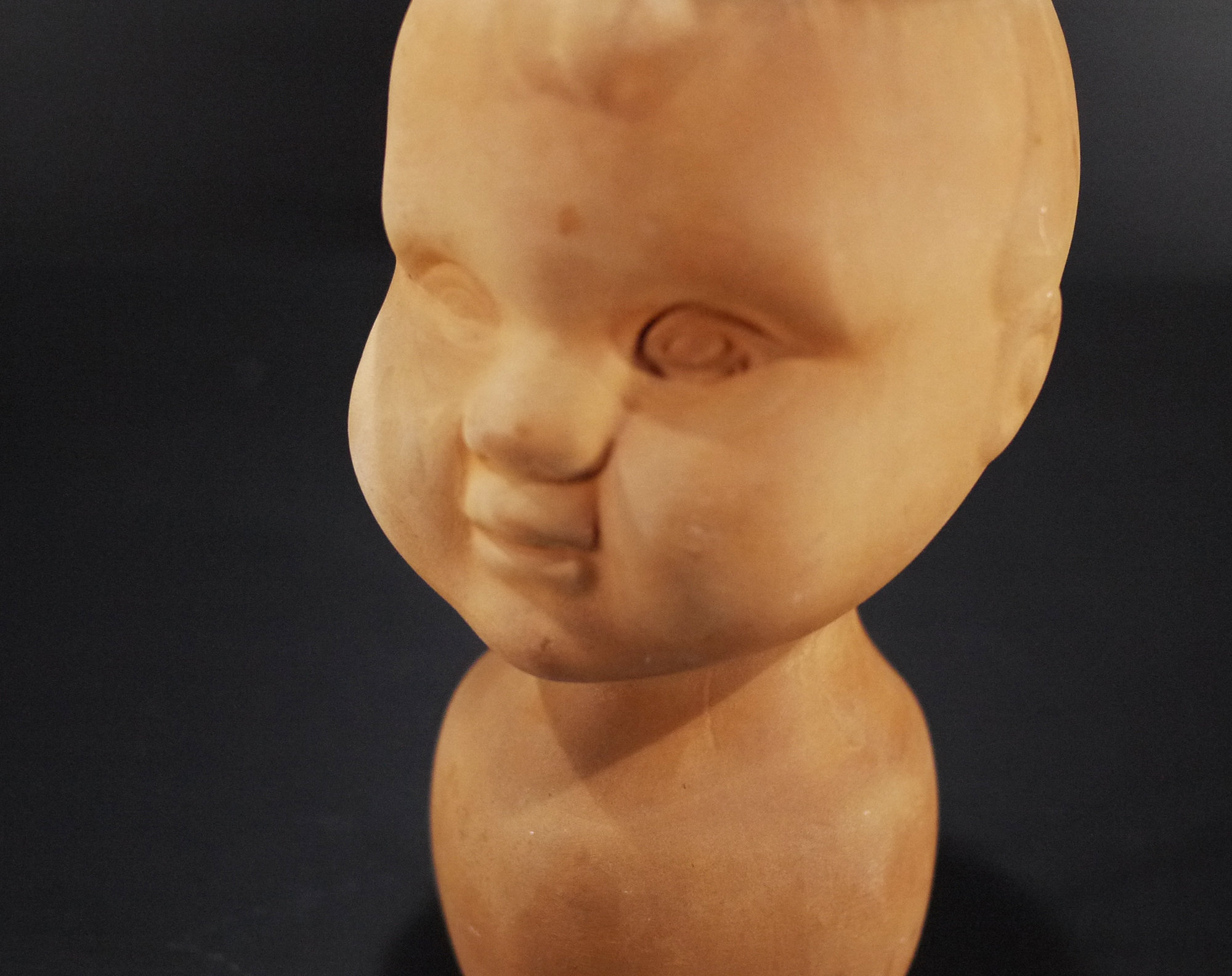 Vintage Doll Head Terracotta Planter