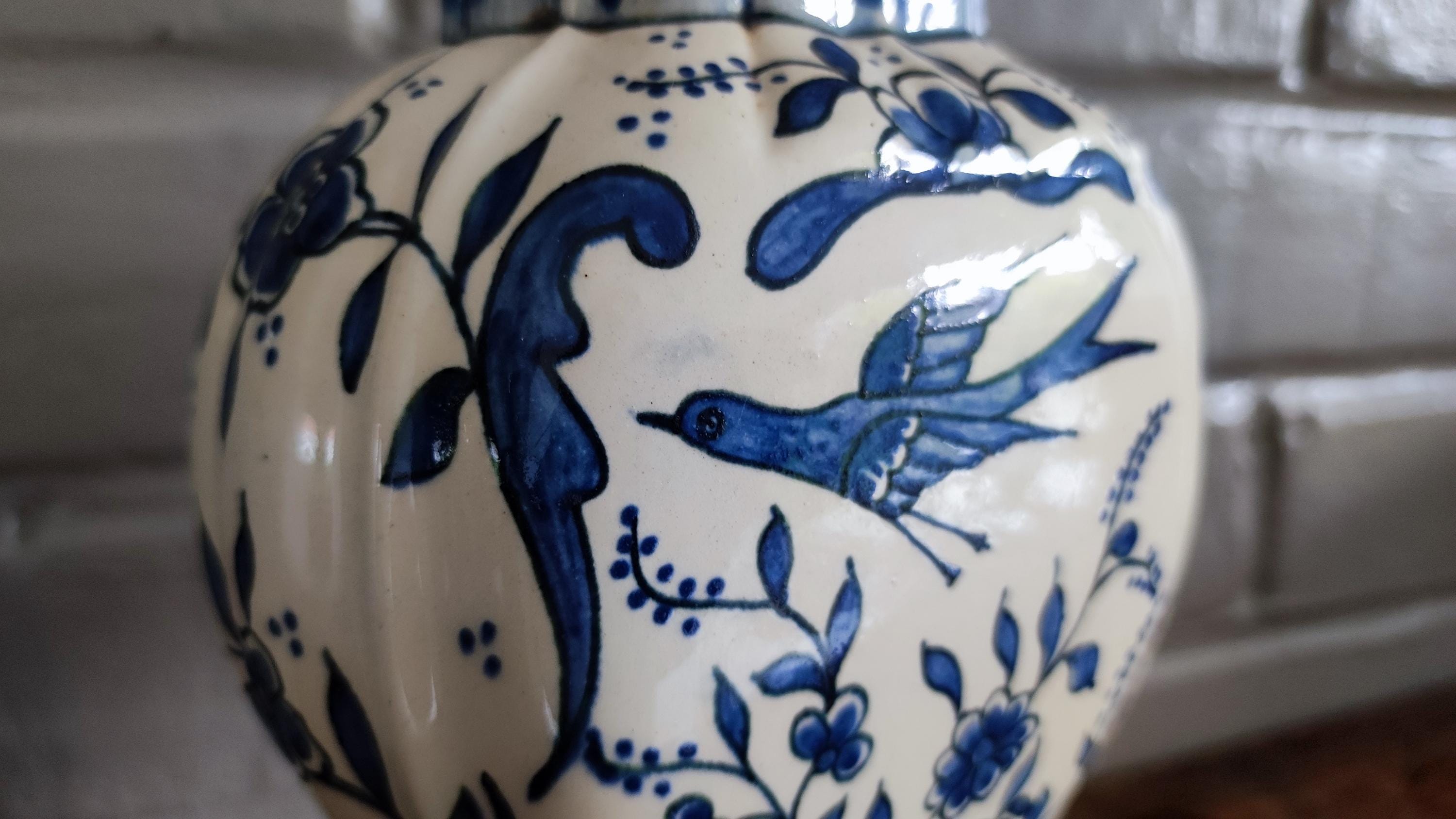 Antique Blue and White Chinoiserie Decor Vase - Etsy