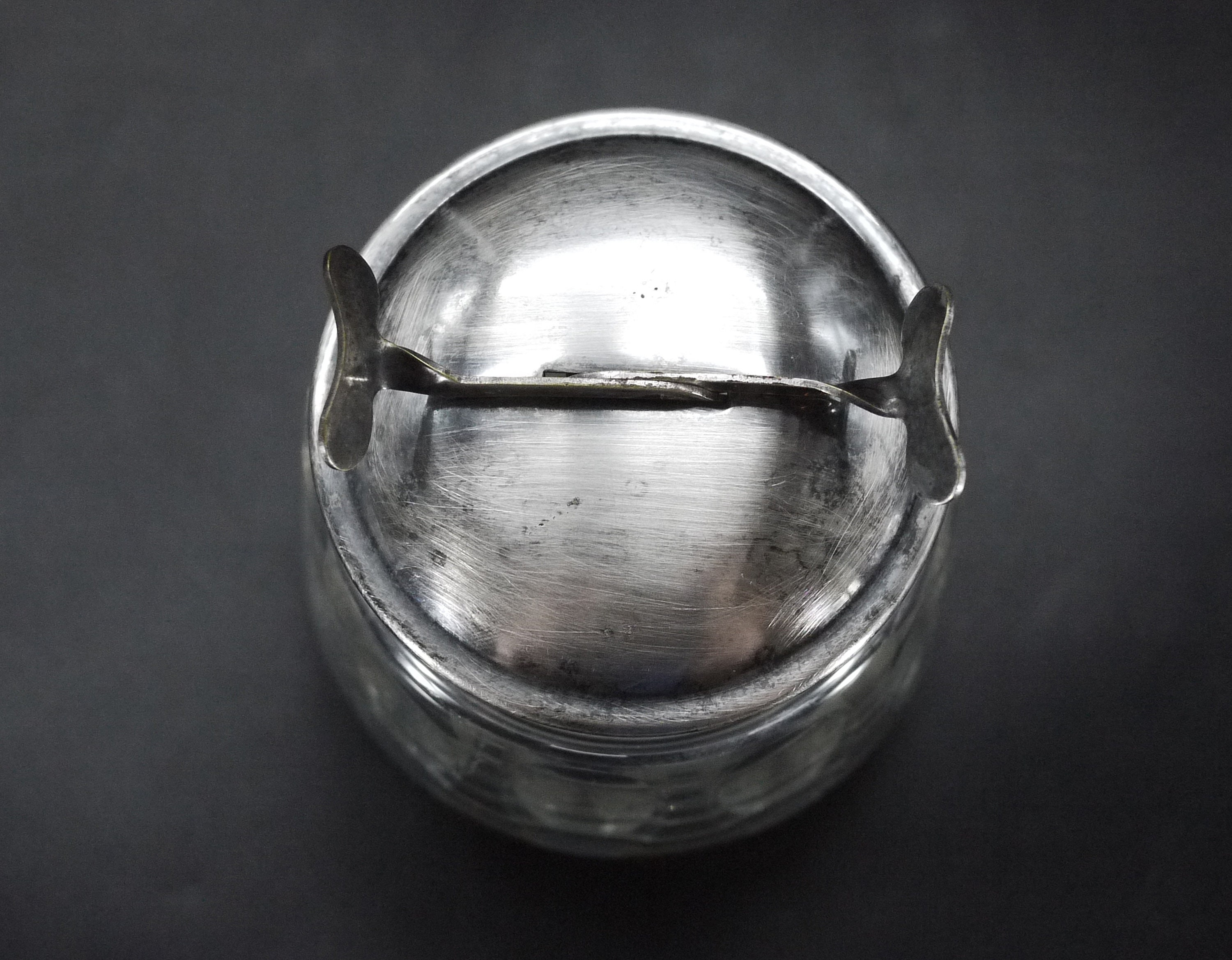 Art Deco French Sugar Bowl with Tongs