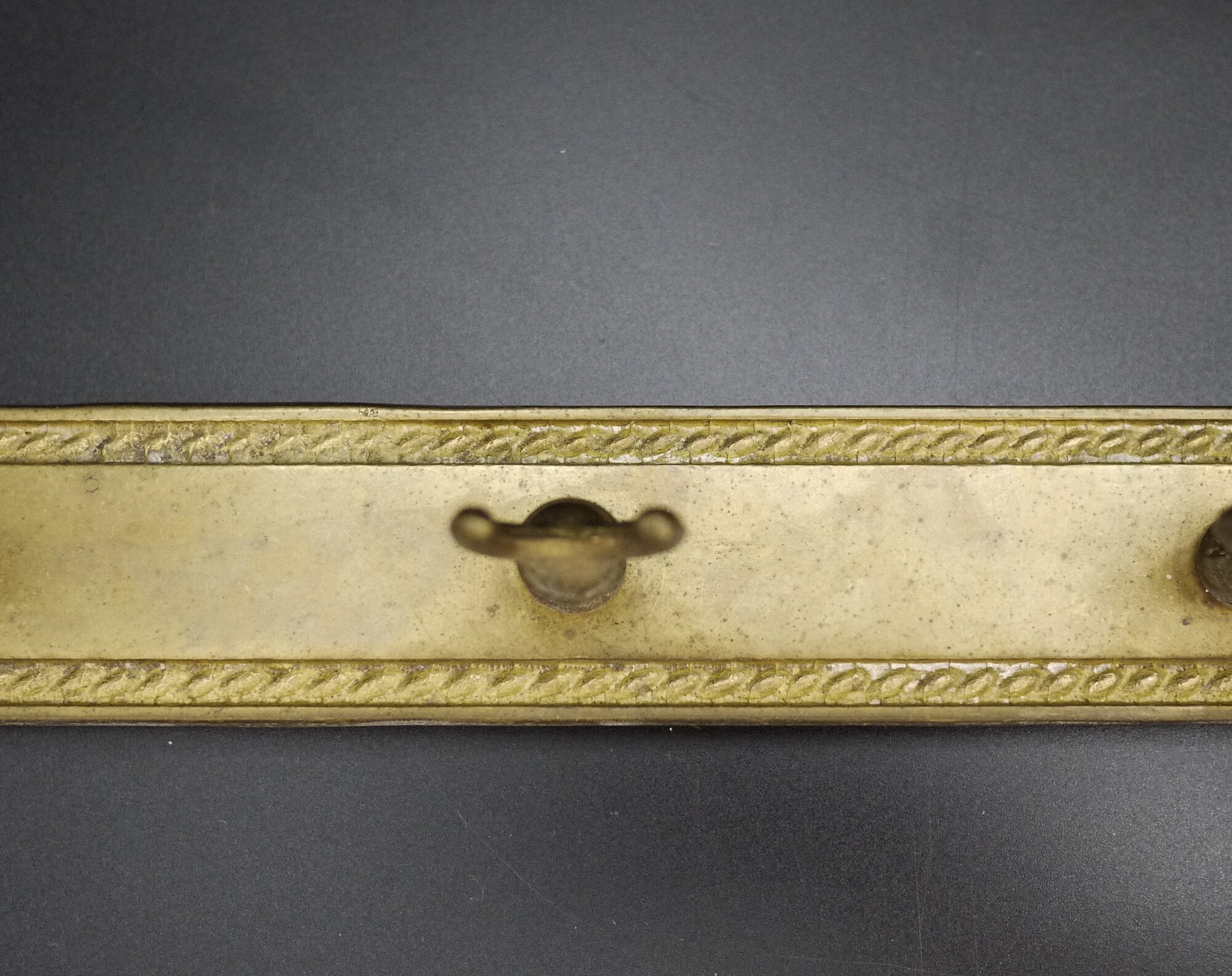 French Brass Kitchen Utensils Set with Brass Kitchen Rail, Rustic