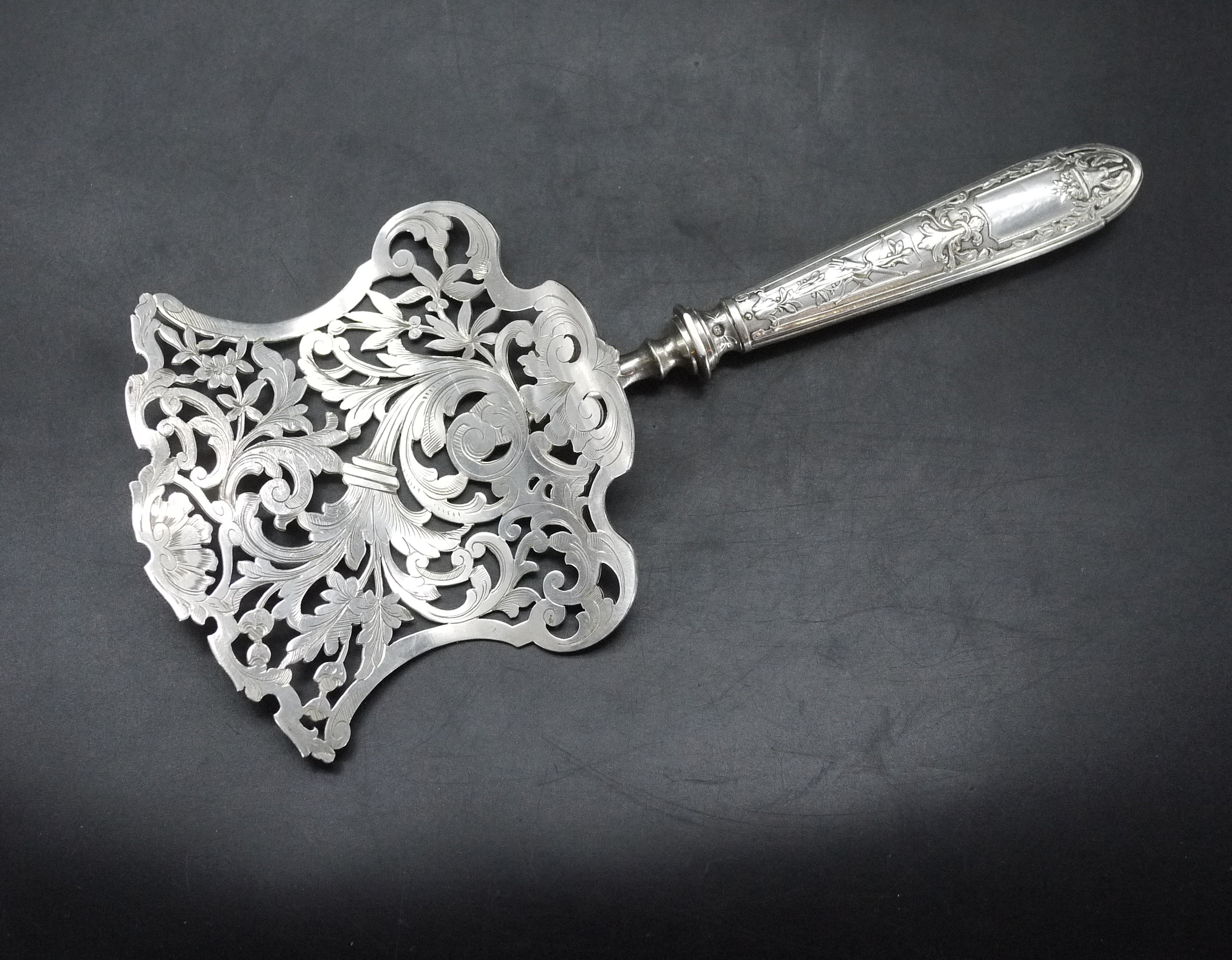 Antique Sterling Silver Asparagus Pastry Toast Server