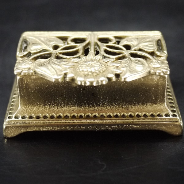 Art Nouveau Brass Double Stamp Dispenser