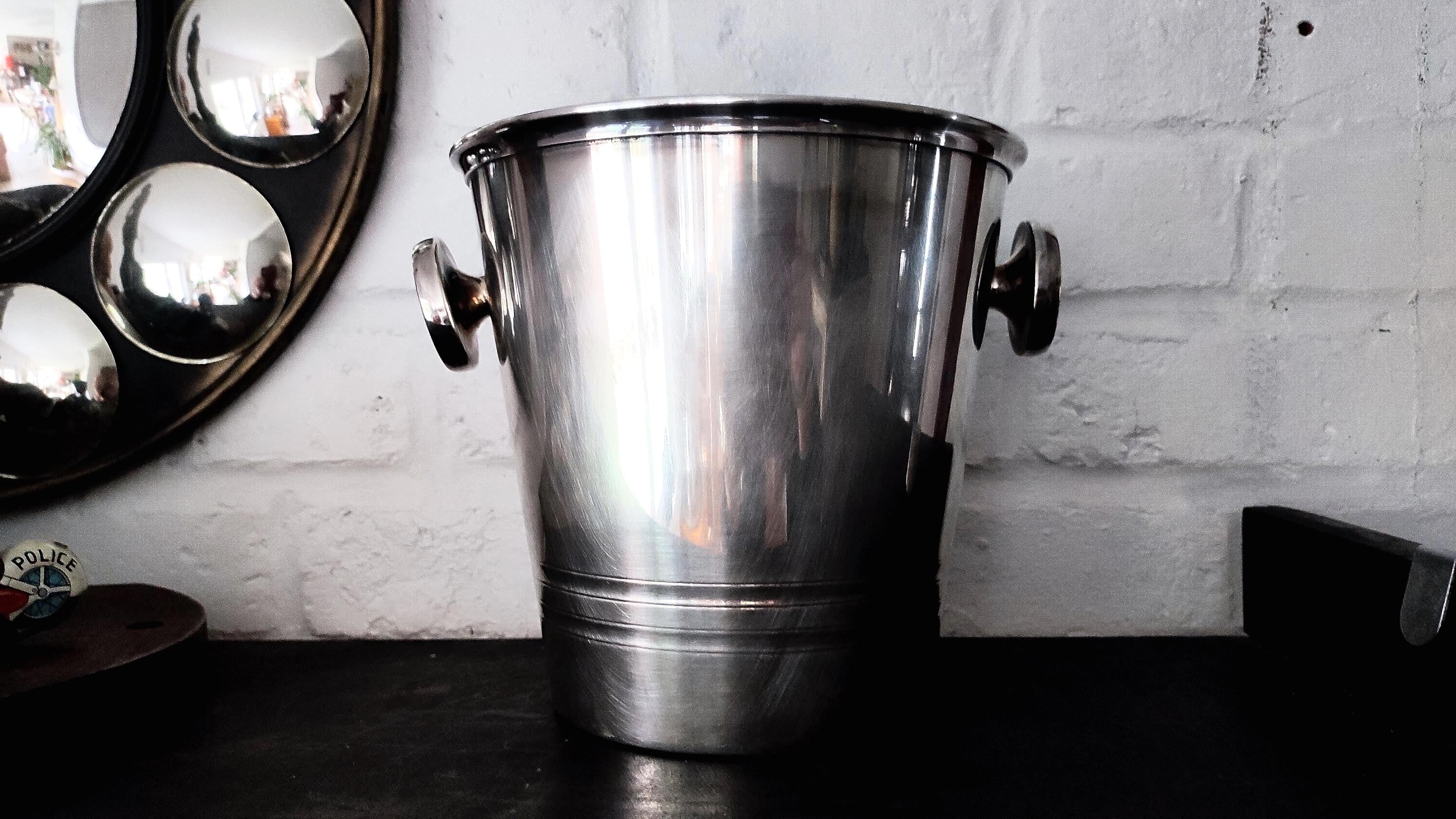 Antique Champagne Bucket in Silver Plated by St Medard