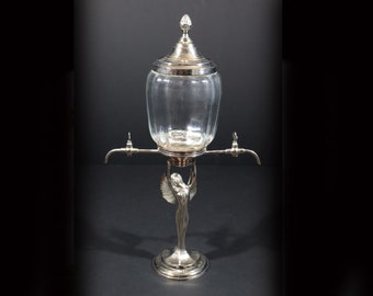 Absinthe Fountain Art Deco Style Chrome Lady Water Fountain