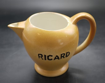 Vintage Ricard Water Pitcher French Bistro Advertising Jug